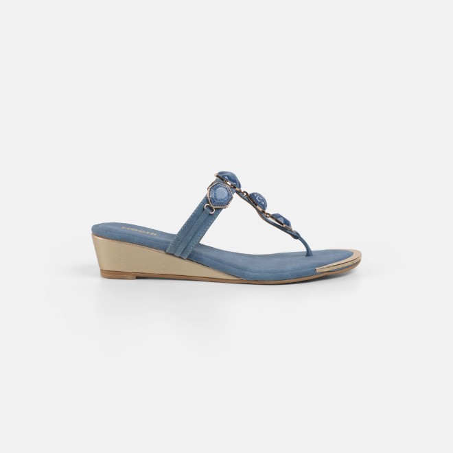 Mochi Women Blue Casual Slippers (SKU: 32-789-45-36)