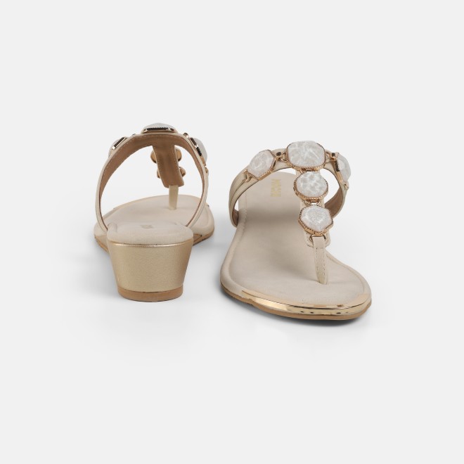 Mochi Women Beige Casual Slippers (SKU: 32-789-20-36)