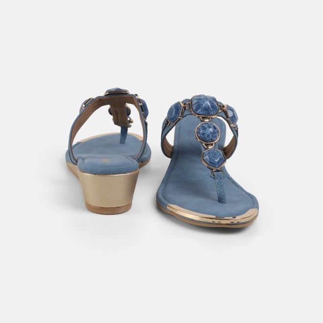 Mochi Women Blue Casual Slippers (SKU: 32-789-45-36)