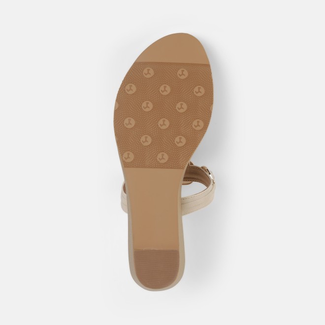 Mochi Women Beige Casual Slippers (SKU: 32-789-20-36)