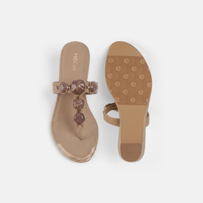 Mochi Women Brown Casual Slippers (SKU: 32-789-12-36)
