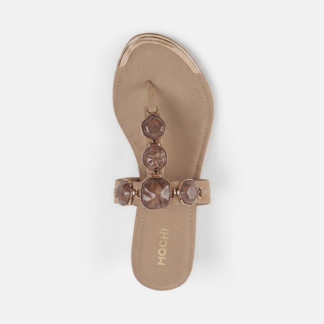 Mochi Women Brown Casual Slippers (SKU: 32-789-12-36)