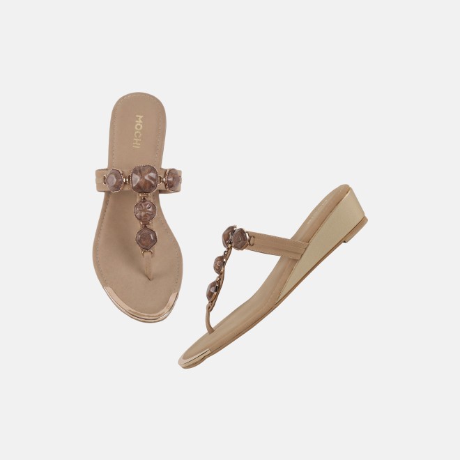 Mochi Women Brown Casual Slippers (SKU: 32-789-12-36)