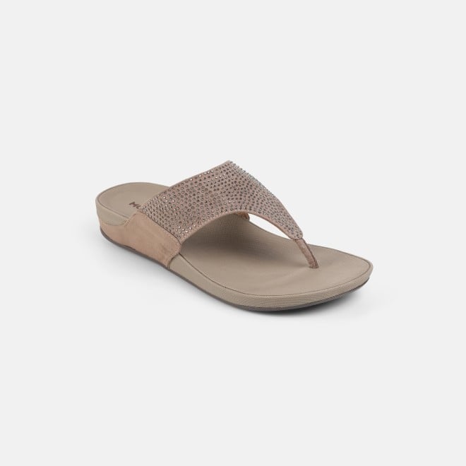 Mochi Women Beige Casual Slippers (SKU: 32-800116-20-37)