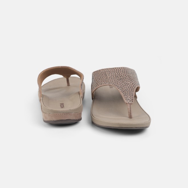 Mochi Women Beige Casual Slippers (SKU: 32-800116-20-37)