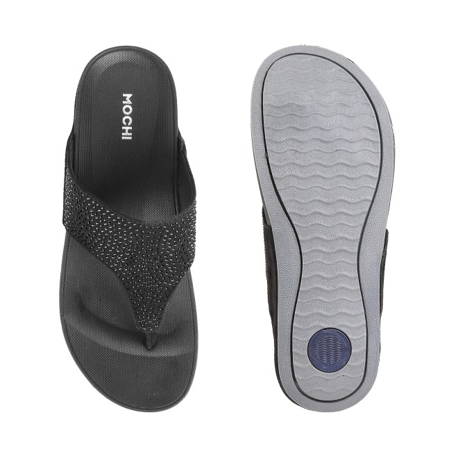 Mochi Women Black Casual Slippers (SKU: 32-800116-11-38)