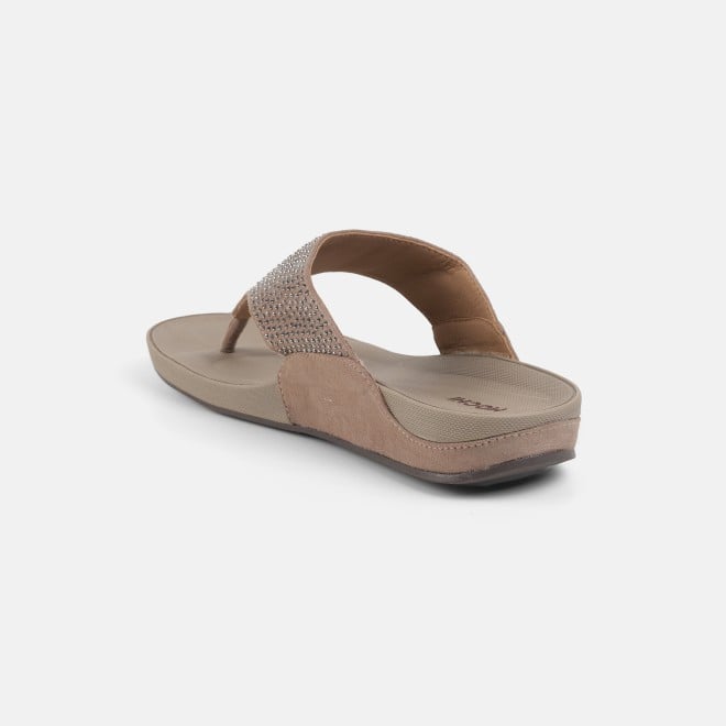 Mochi Women Beige Casual Slippers (SKU: 32-800116-20-37)