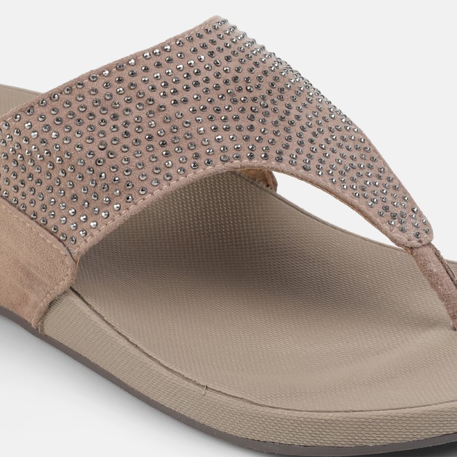 Mochi Women Beige Casual Slippers (SKU: 32-800116-20-37)