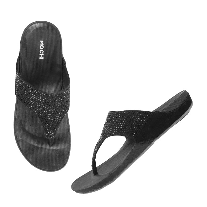 Mochi Women Black Casual Slippers (SKU: 32-800116-11-38)