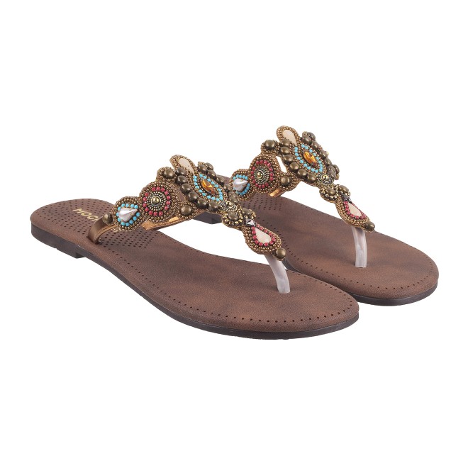 Mochi Women Antic-gold Casual Slippers (SKU: 32-800571-28-37)