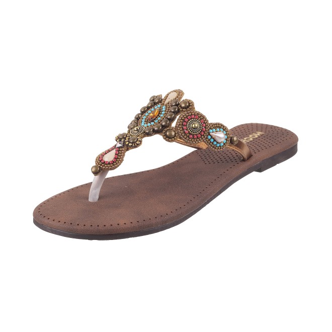 Mochi Women Antic-gold Casual Slippers (SKU: 32-800571-28-37)