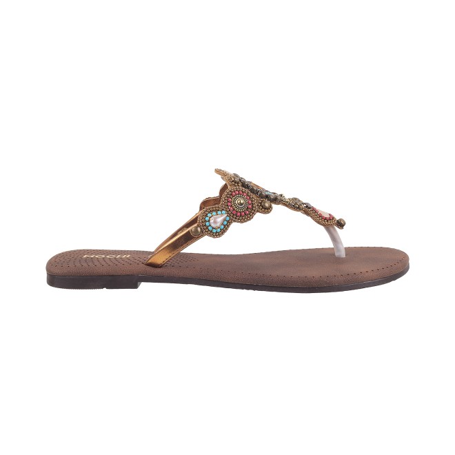 Mochi Women Antic-gold Casual Slippers (SKU: 32-800571-28-37)