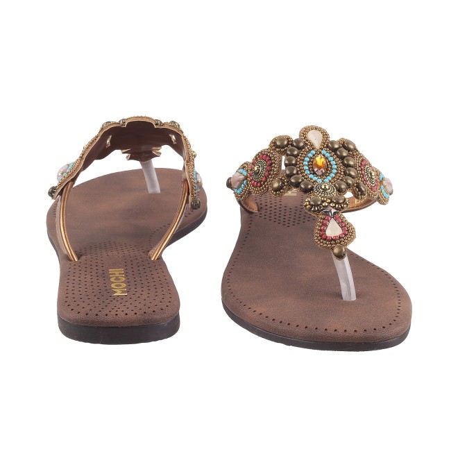 Mochi Women Antic-gold Casual Slippers (SKU: 32-800571-28-37)