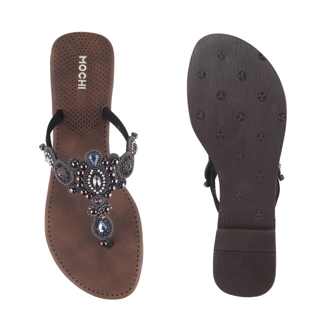 Mochi Women Black Casual Slippers (SKU: 32-800571-11-37)