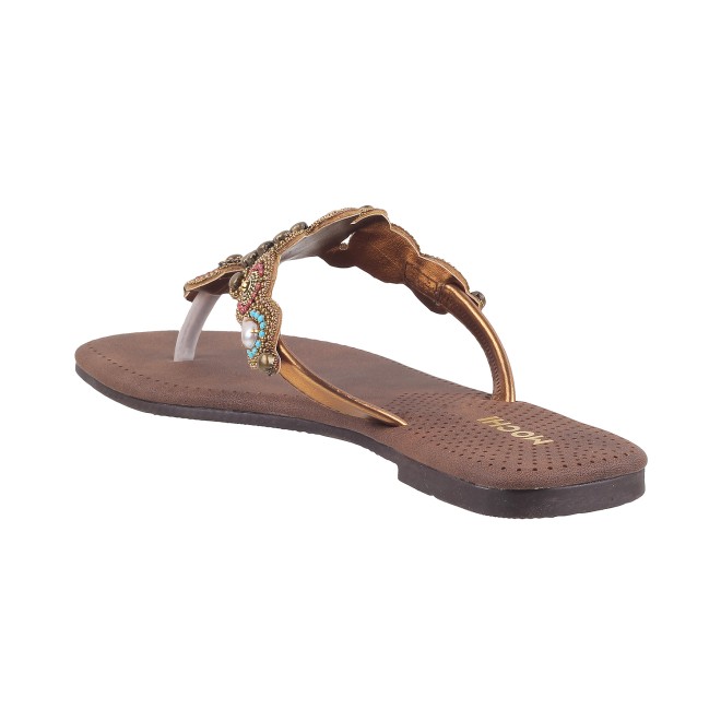 Mochi Women Antic-gold Casual Slippers (SKU: 32-800571-28-37)