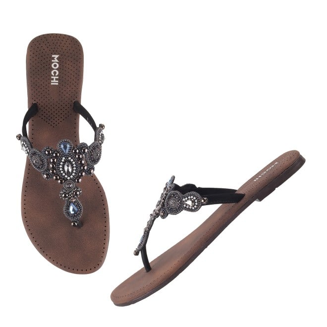 Mochi Women Black Casual Slippers (SKU: 32-800571-11-37)