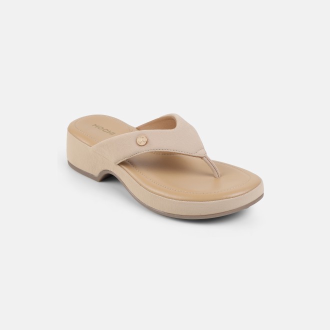 Mochi Women Beige Casual Slip Ons (SKU: 32-800608-20-37)