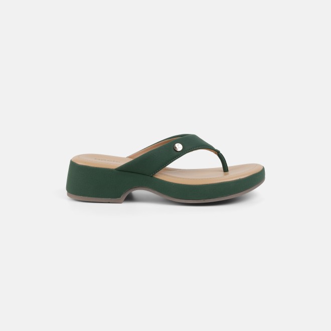 Mochi Women Olive Casual Slip Ons (SKU: 32-800608-49-37)
