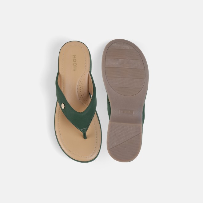 Mochi Women Olive Casual Slip Ons (SKU: 32-800608-49-37)