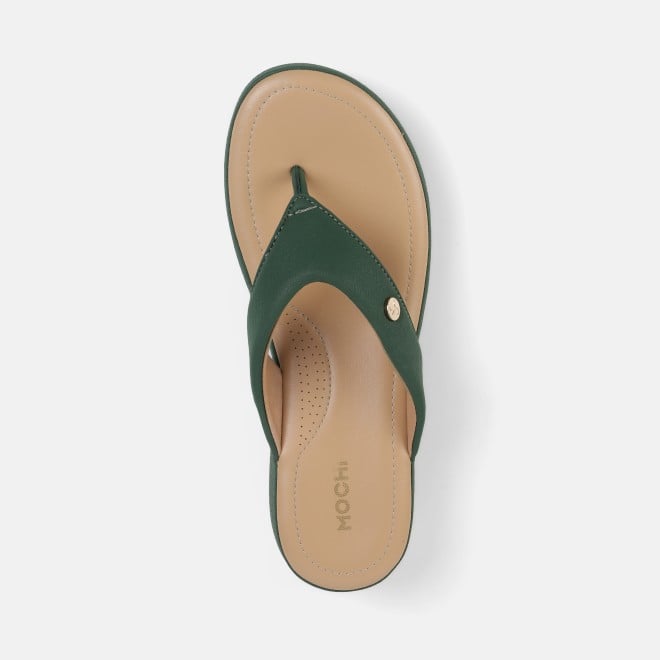 Mochi Women Olive Casual Slip Ons (SKU: 32-800608-49-37)