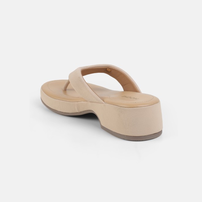 Mochi Women Beige Casual Slip Ons (SKU: 32-800608-20-37)