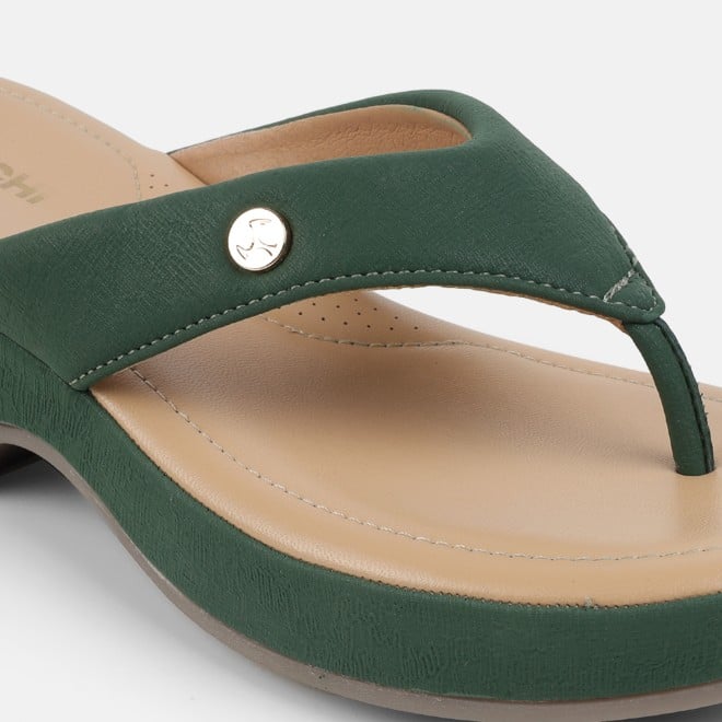 Mochi Women Olive Casual Slip Ons (SKU: 32-800608-49-37)
