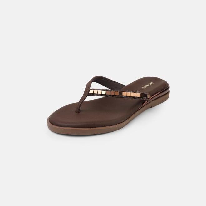 Mochi Women Brown Casual Slippers (SKU: 32-800611-12-36)