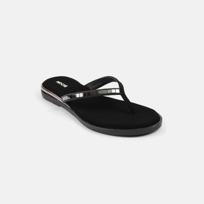 Mochi Women Black Casual Slippers (SKU: 32-800611-11-36)