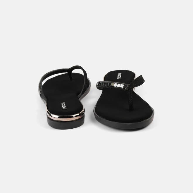 Mochi Women Black Casual Slippers (SKU: 32-800611-11-36)