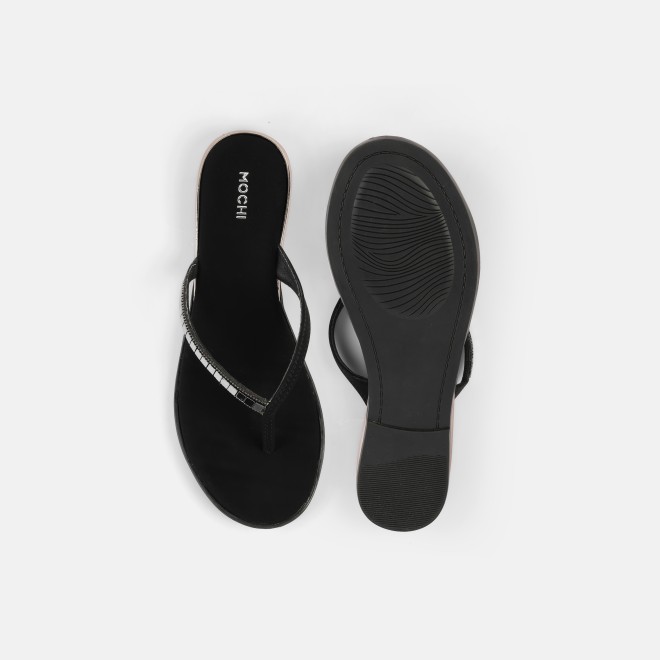 Mochi Women Black Casual Slippers (SKU: 32-800611-11-36)