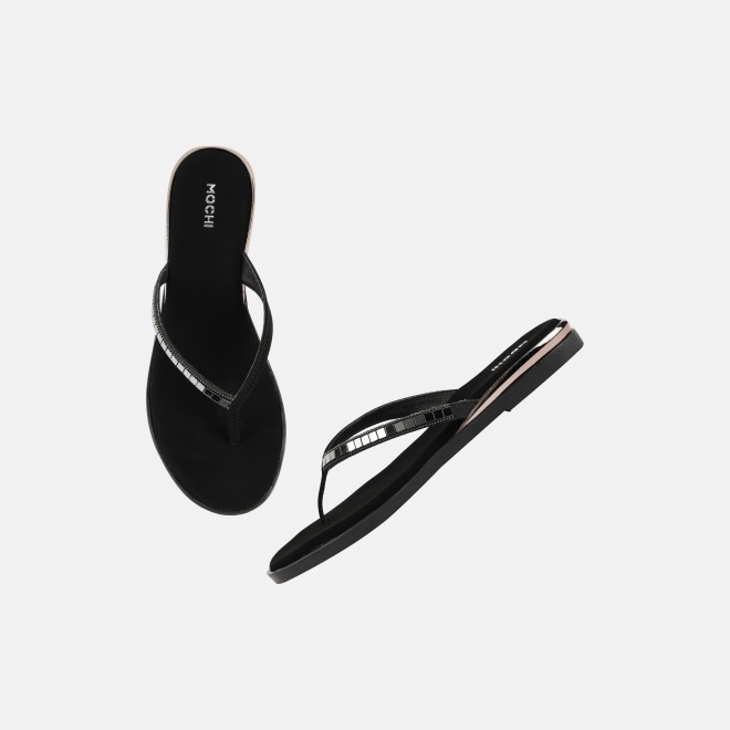 Mochi Women Black Casual Slippers (SKU: 32-800611-11-36)