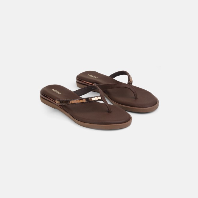 Mochi Women Brown Casual Slippers (SKU: 32-800611-12-36)