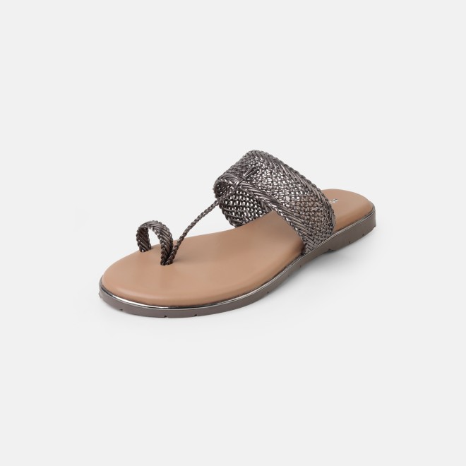 Mochi Women Gun-metal Casual Sandals (SKU: 32-800889-29-37)