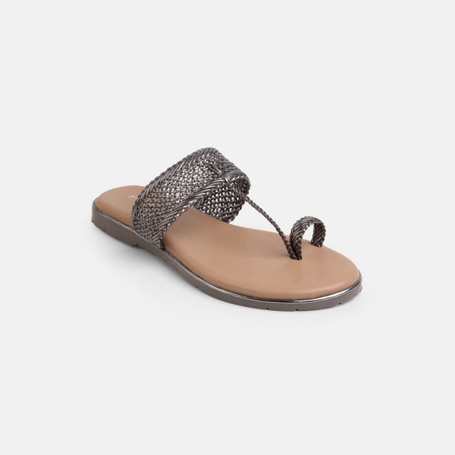Mochi Women Gun-metal Casual Sandals (SKU: 32-800889-29-37)