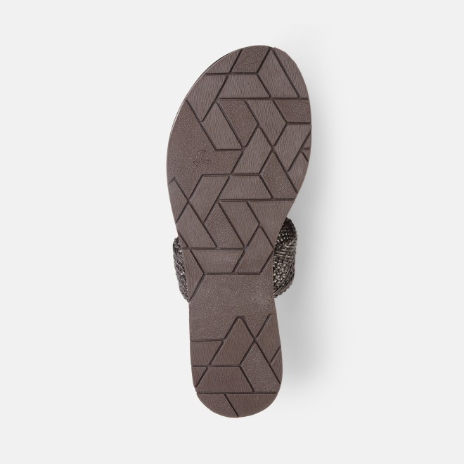 Mochi Women Gun-metal Casual Sandals (SKU: 32-800889-29-37)