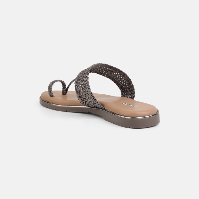 Mochi Women Gun-metal Casual Sandals (SKU: 32-800889-29-37)