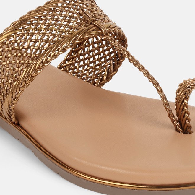 Mochi Women Antic-gold Casual Sandals (SKU: 32-800889-28-37)