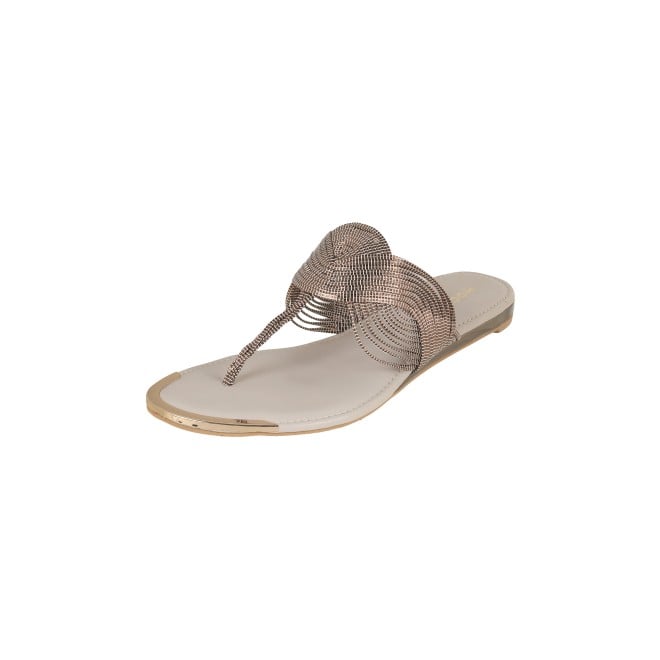 Mochi Women Gun-metal Ethnic Slippers (SKU: 32-800976-29-37)