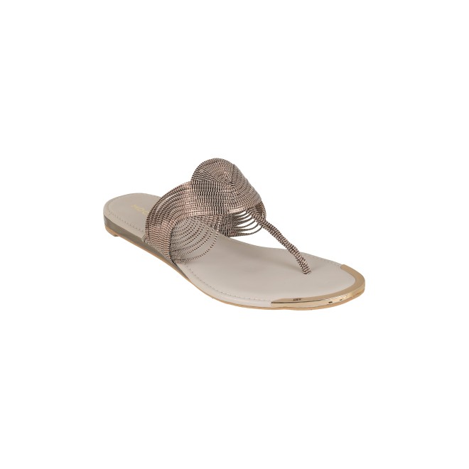 Mochi Women Gun-metal Ethnic Slippers (SKU: 32-800976-29-37)