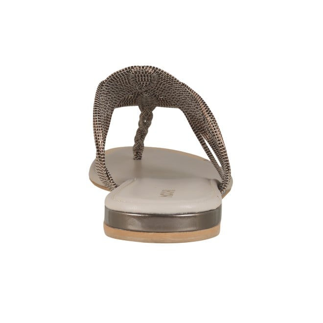 Mochi Women Gun-metal Ethnic Slippers (SKU: 32-800976-29-37)