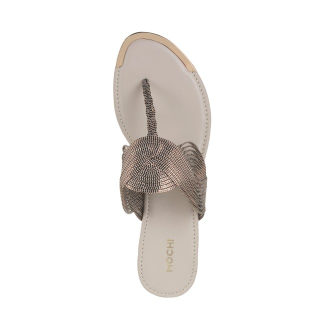 Mochi Women Gun-metal Ethnic Slippers (SKU: 32-800976-29-37)