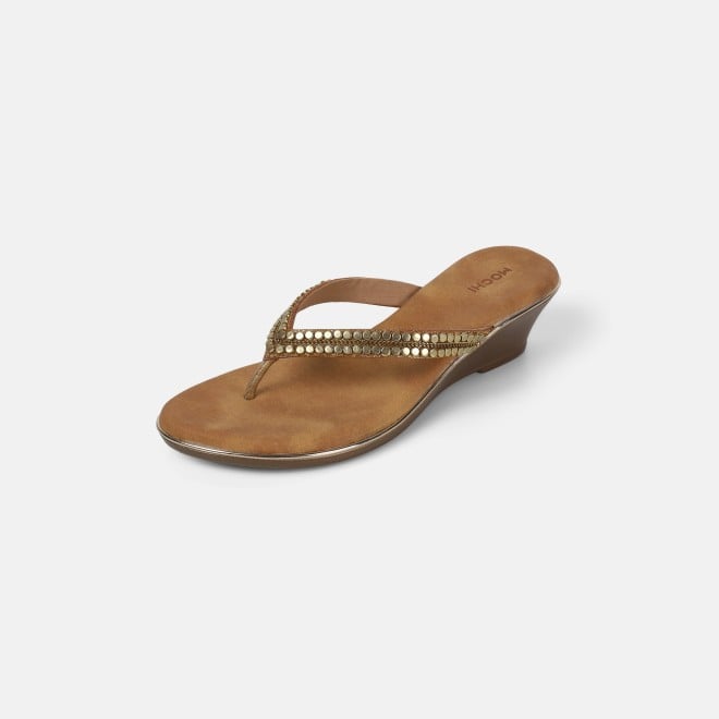 Mochi Women Antic-gold Casual Slippers (SKU: 32-801167-28-36)