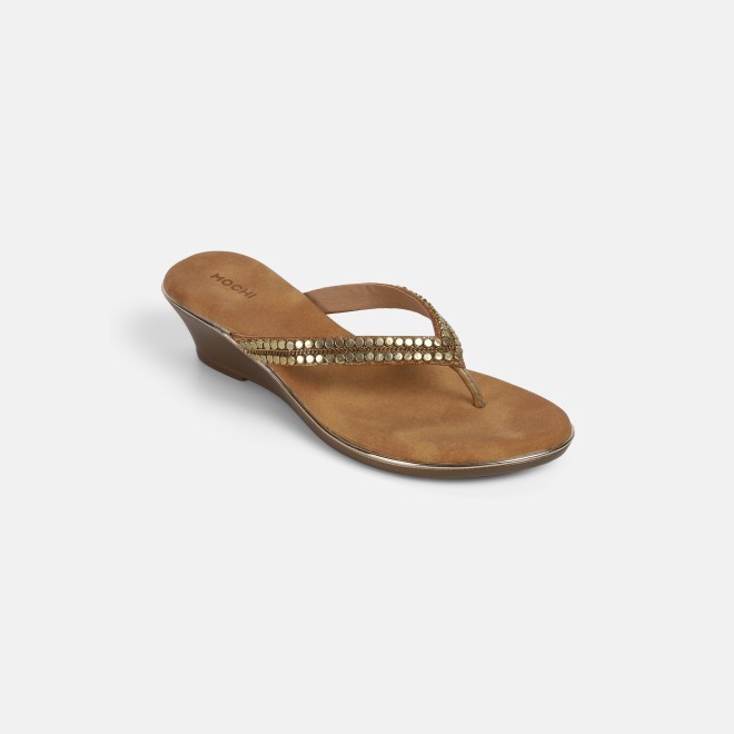 Mochi Women Antic-gold Casual Slippers (SKU: 32-801167-28-36)