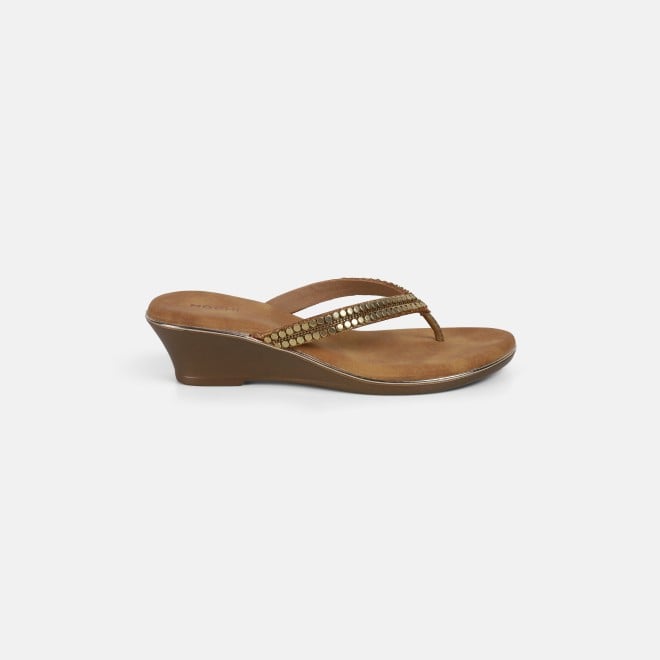 Mochi Women Antic-gold Casual Slippers (SKU: 32-801167-28-36)