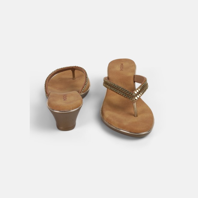 Mochi Women Antic-gold Casual Slippers (SKU: 32-801167-28-36)