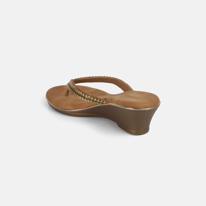 Mochi Women Antic-gold Casual Slippers (SKU: 32-801167-28-36)