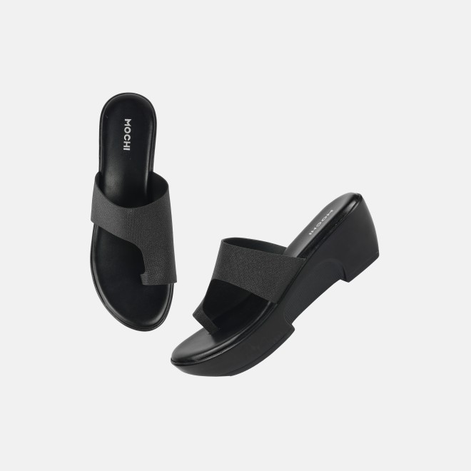 Mochi Women Black Casual Slip Ons (SKU: 32-801277-11-36)