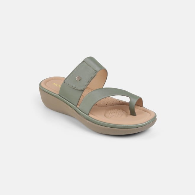 Mochi Women Green Casual Slip Ons (SKU: 32-801386-21-36)