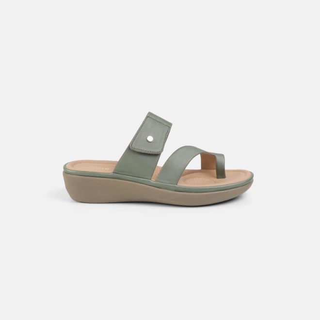 Mochi Women Green Casual Slip Ons (SKU: 32-801386-21-36)