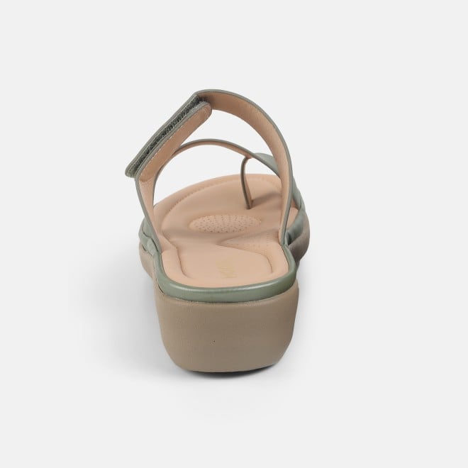 Mochi Women Green Casual Slip Ons (SKU: 32-801386-21-36)